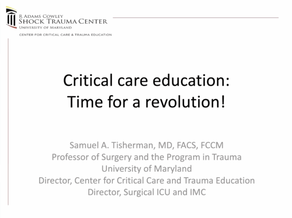 Critical Care Education